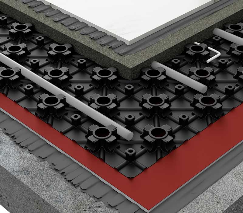 Kastelēta membrāna precīzai uzstādīšanai